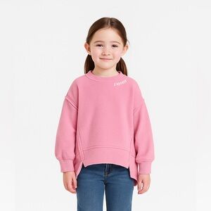 Grayson Mini Girls Pink J’Adore French‎ Terry Sweater Size 4T